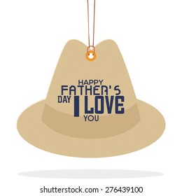 Isolated label with text for father's day. Vector illustration