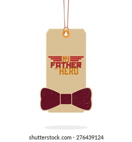 Isolated label with text for father's day. Vector illustration
