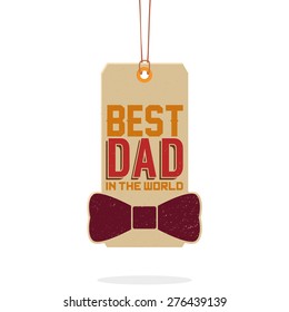 Isolated label with text for father's day. Vector illustration