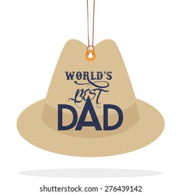 Isolated label with text for father's day. Vector illustration