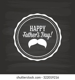 Isolated label with text for father's day on a black background