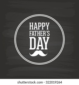 Isolated label with text for father's day on a black background