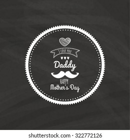 Isolated label with text for father's day