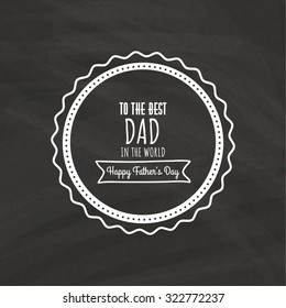 Isolated label with text for father's day