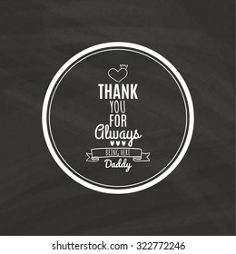 Isolated label with text for father's day