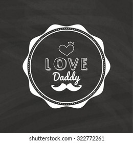 Isolated label with text for father's day