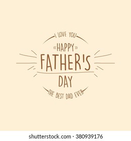 Isolated label with text for father's day