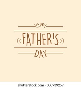 Isolated label with text for father's day