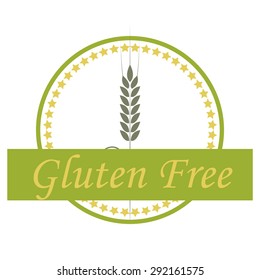 Isolated label with text for gluten free products. Vector illustration