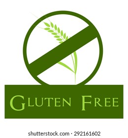 Isolated label with text for gluten free products. Vector illustration
