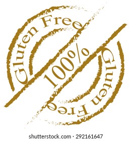 Isolated label with text for gluten free products. Vector illustration