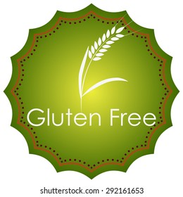 Isolated label with text for gluten free products. Vector illustration