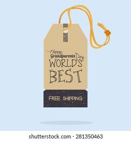 Isolated label with text for grandparents' day. Vector illustration