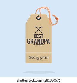 Isolated label with text for grandparents' day. Vector illustration