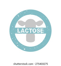 Isolated label with text and lactose free products. Vector illustration