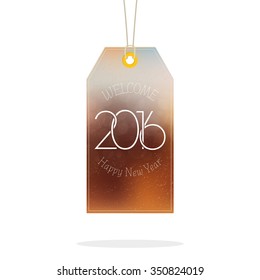 Isolated label with text on a white background for new year celebrations