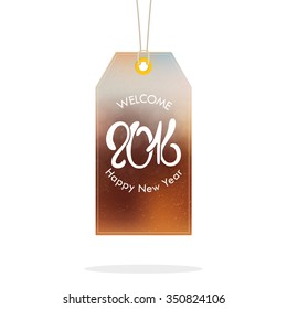 Isolated label with text on a white background for new year celebrations