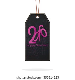 Isolated label with text on a white background for new year celebrations