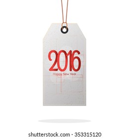 Isolated label with text on a white background for new year celebrations