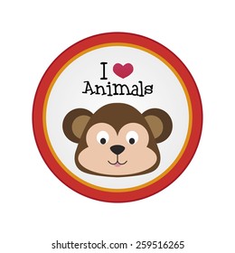 an isolated label with text and a pretty animal