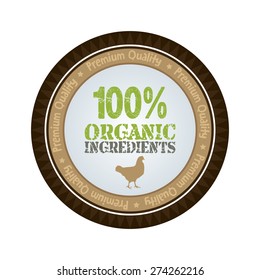 Isolated label with text and a silhouette of an animal. Vector illustration