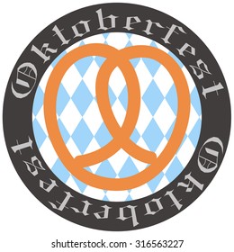 Isolated label with traditional elements for oktoberfest