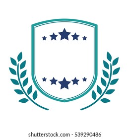 Isolated label wreath and star design