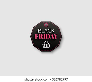 Isolated labels. Black Friday.