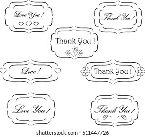 Isolated Labels, Thank You Labels