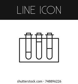 Isolated Laboratory Outline. Flask Vector Element Can Be Used For Flask, Laboratory, Tube Design Concept.