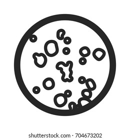 Isolated laboratory sample on a white background, vector illustration