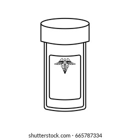 isolated laboratory test bottle