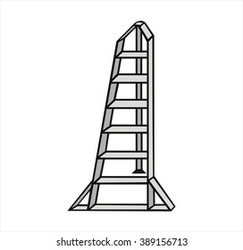 isolated ladder cartoon vector