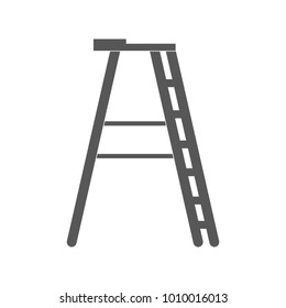 Isolated ladder silhouette