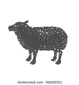 Isolated lamb animal design