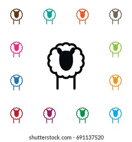 Isolated Lamb Icon. Livestock Vector Element Can Be Used For Livestock, Lamb, Sheep Design Concept.