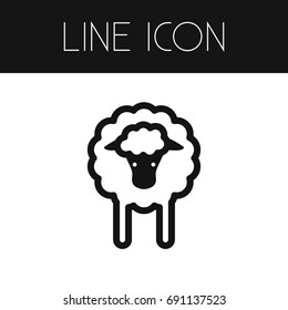 Isolated Lamb Outline. Sheep Vector Element Can Be Used For Sheep, Lamb, Ewe Design Concept.