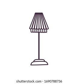 Isolated lamp line style icon design, Home object light electric device power electricity tool and instrument theme Vector illustration