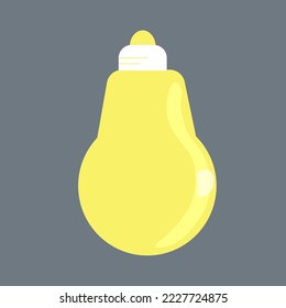 isolated lamp on grey background vector. Idea symbol