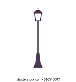 Isolated lamp of park design