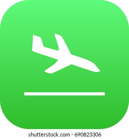 Isolated Landing Icon Symbol On Clean Background. Vector Letdown Element In Trendy Style.