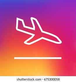 Isolated Landing Outline Symbol On Clean Background. Vector Sit Element In Trendy Style.