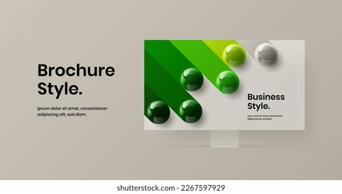 Isolated landing page design vector template. Creative display mockup presentation layout.