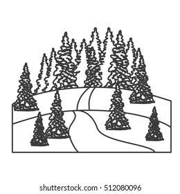 Isolated landscape of park design