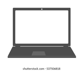 Isolated laptop design vector background.