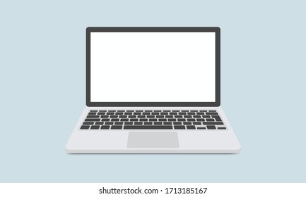 Isolated laptop with empty space. Laptop Vector. Flat icon illustration.