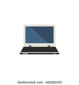 Isolated Laptop Flat Icon. Notebook Vector Element Can Be Used For Laptop, Computer, Notebook Design Concept.