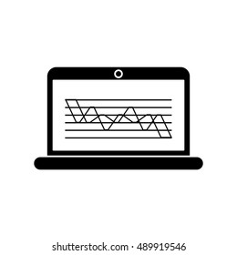 Isolated laptop with infographic design