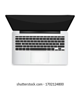 Isolated laptop on white background. Vector illustration design.