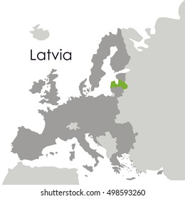 Isolated latvia map design
